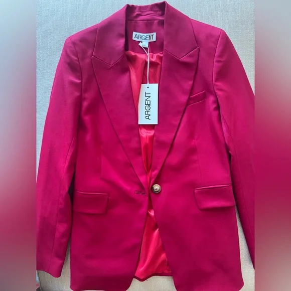 Argent Single Button Blazer in Seasonless Wool